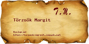 Törzsök Margit névjegykártya